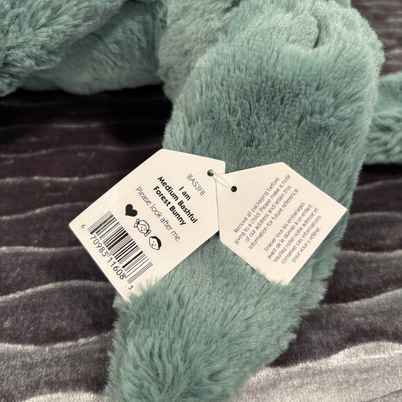 RARE Jellycat Medium Bashful Forest Bunny BNWT - Picture 6 of 6